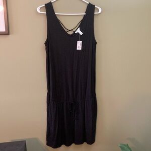 Thyme Maternity Black Sleeveless Scoop Neck Sundress